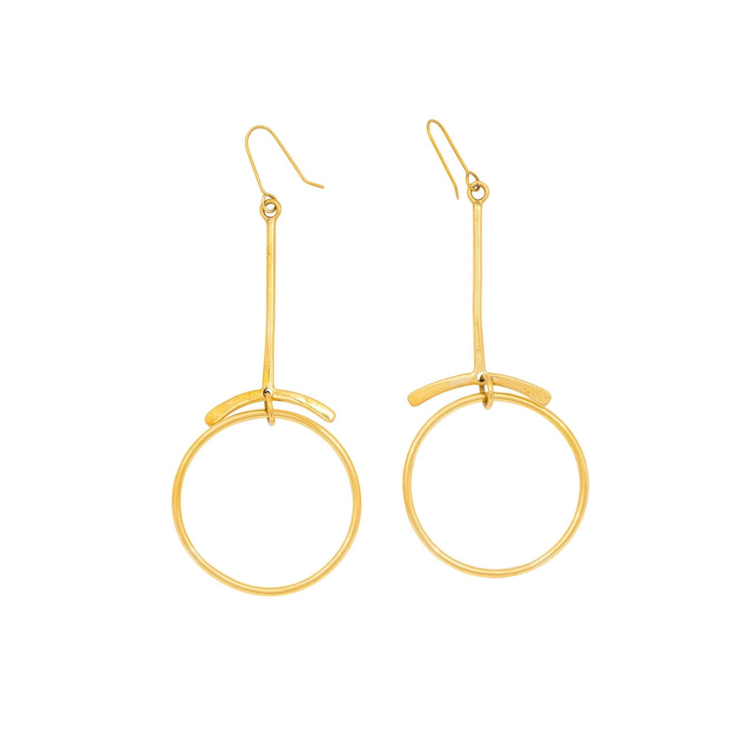 Furaha Recycled Brass Earrings-1