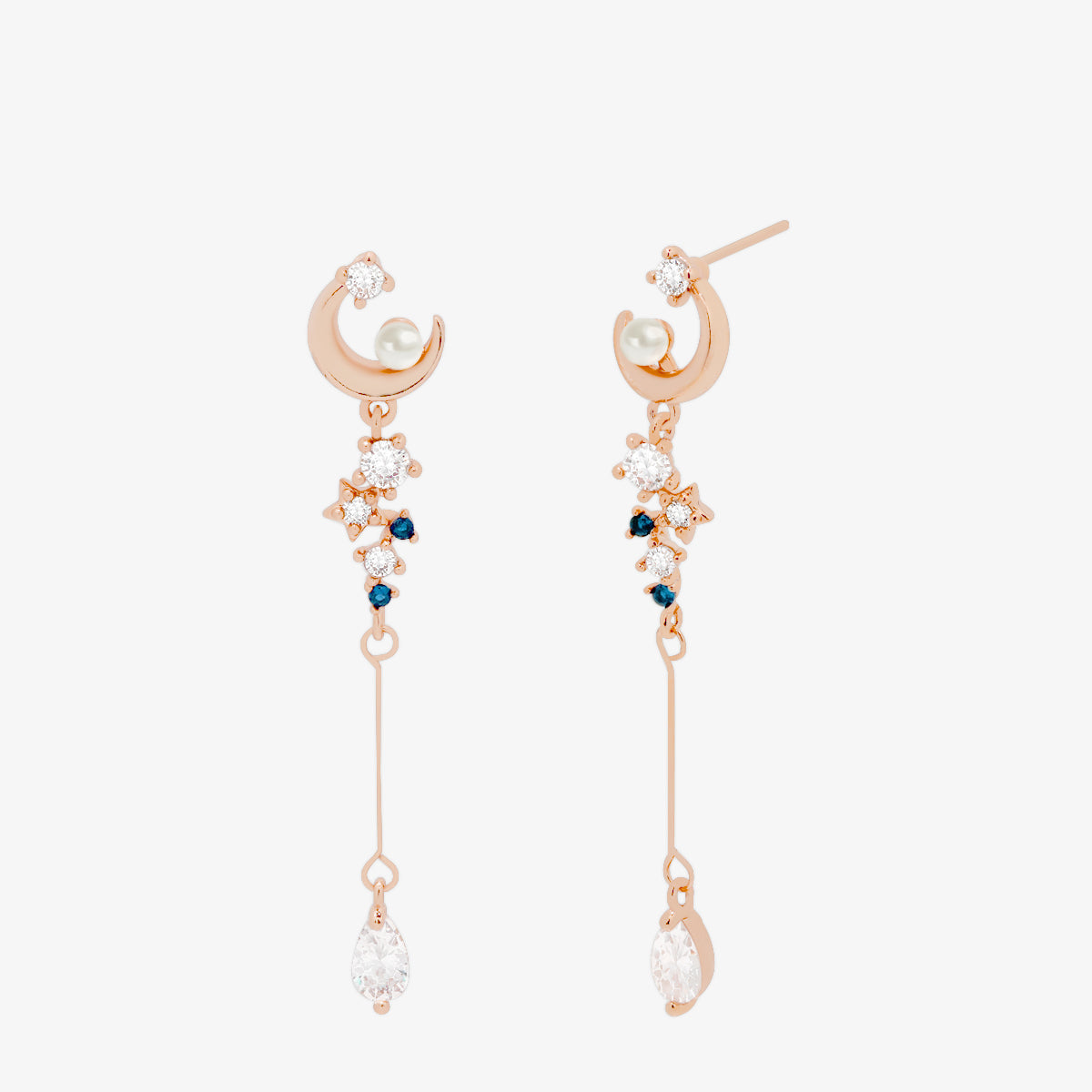 Blue milkyway dangle earrings-6