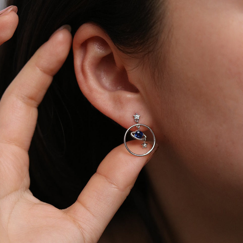 Saturn moon earrings-3