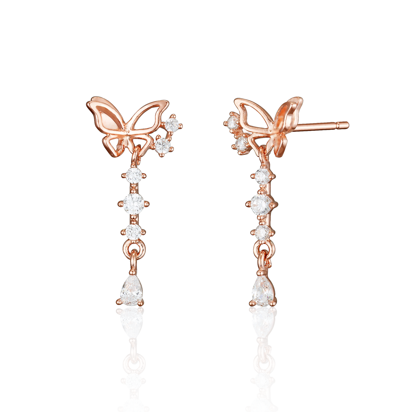 Butterfly drop earrings-7