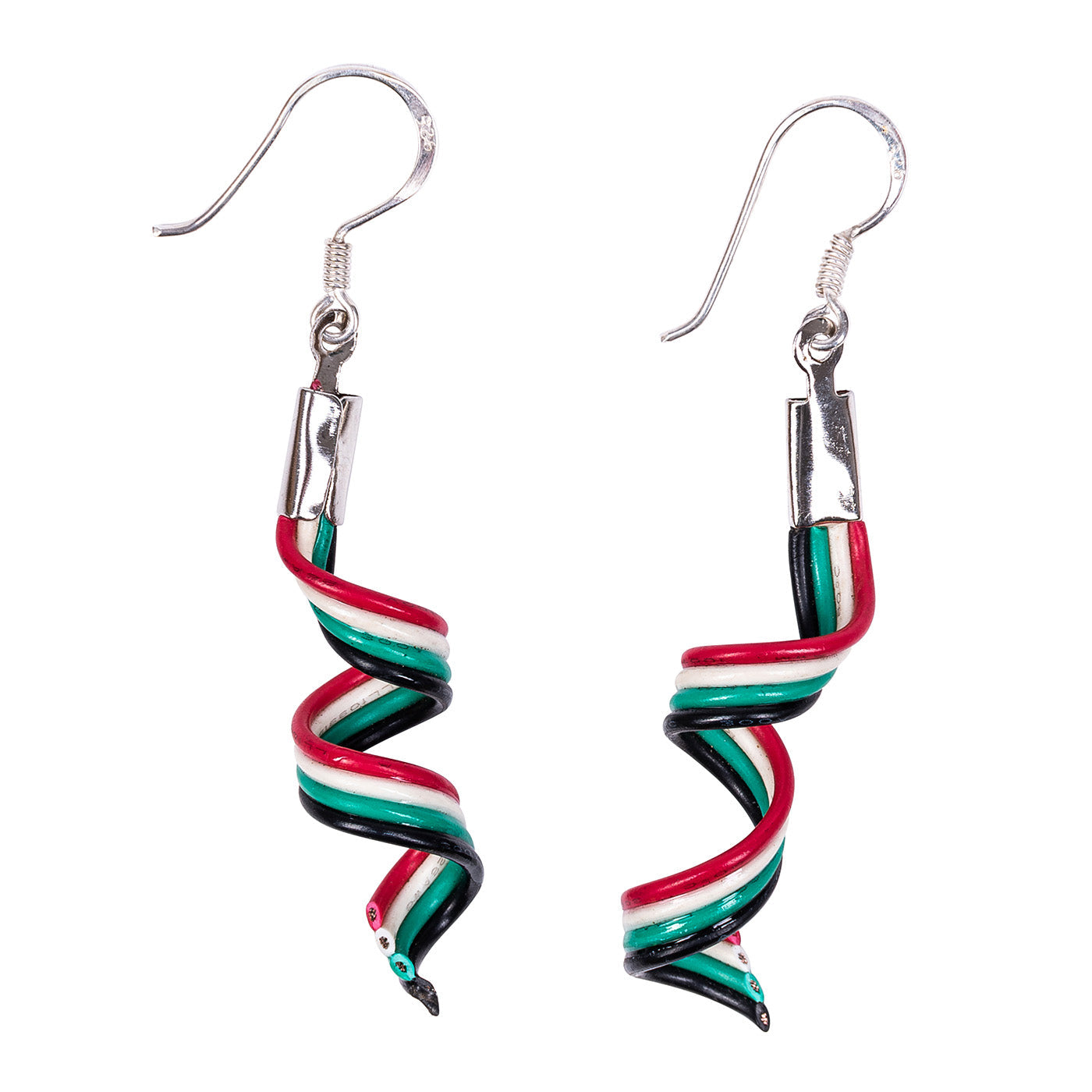 Streamer Upcycled Electrical Wire Earrings-1