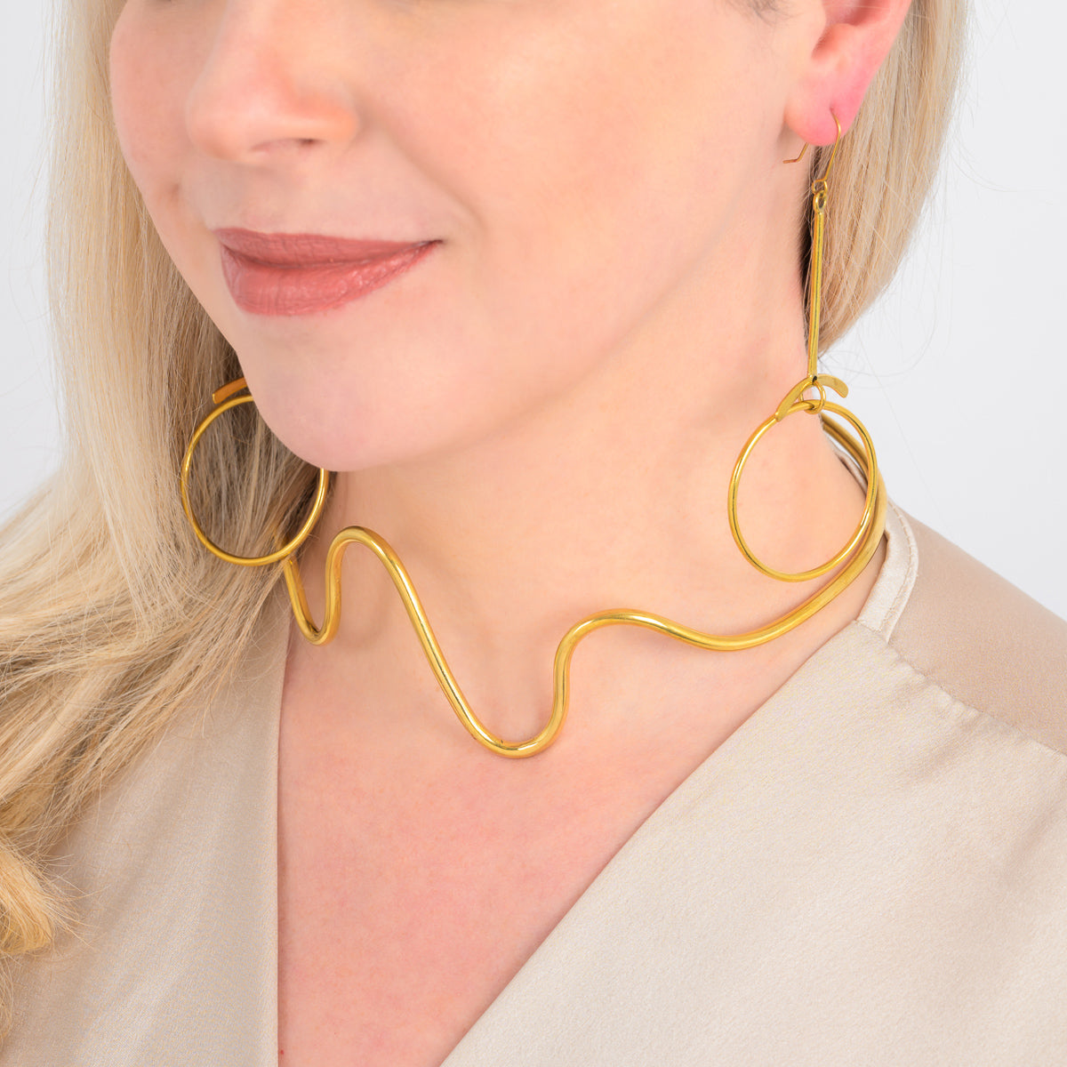 Furaha Recycled Brass Earrings-0