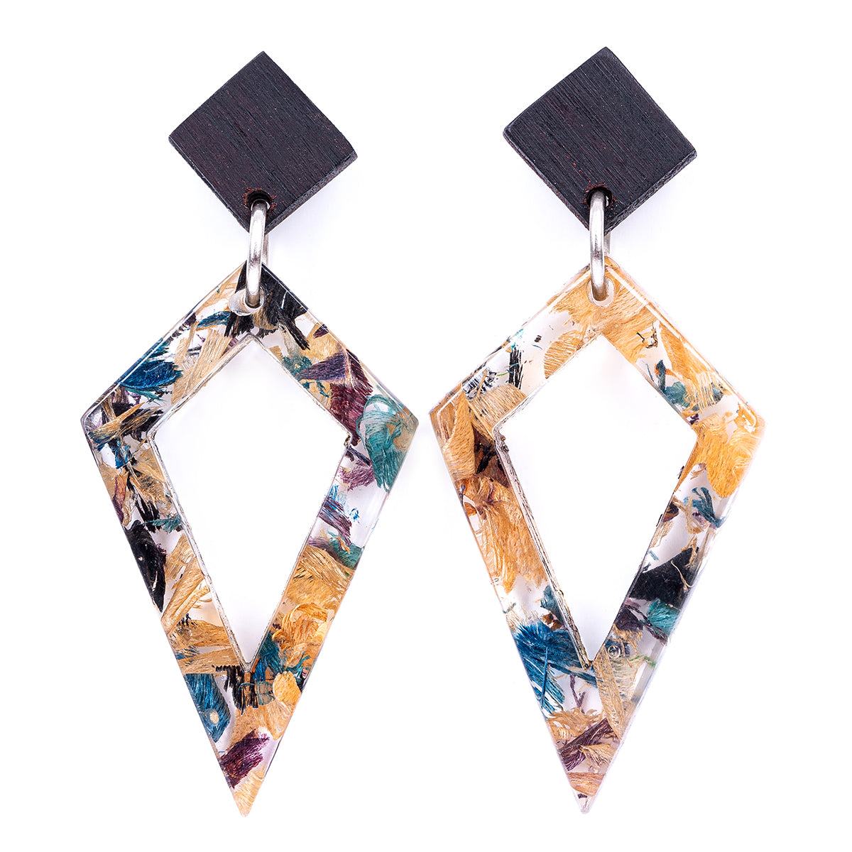 Trixie Statement Recycled Skateboard & Resin Earrings-3