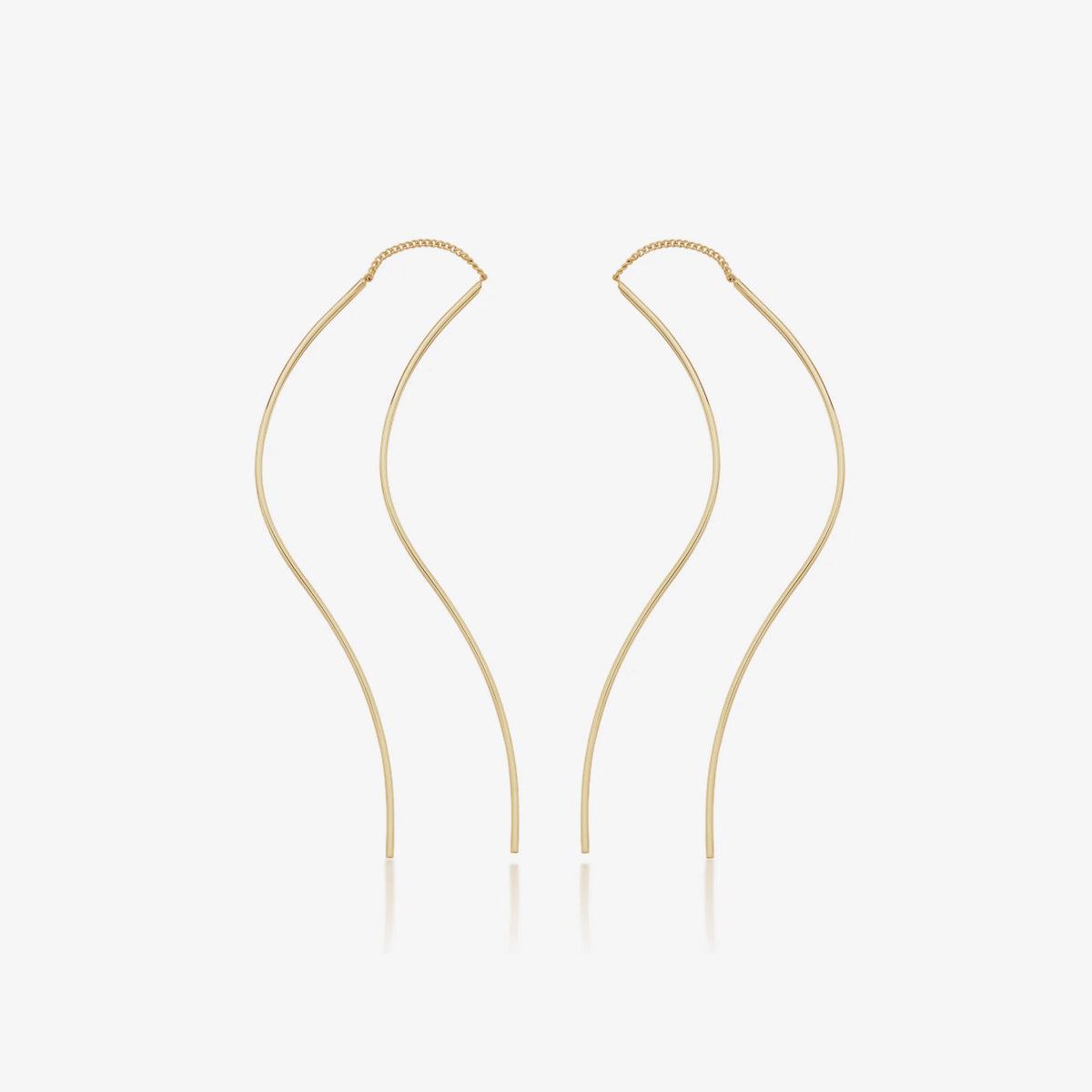 Flow drop long threader earrings-0