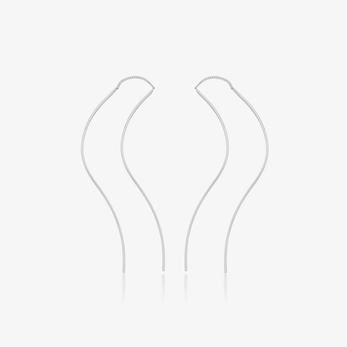 Flow drop long threader earrings-5