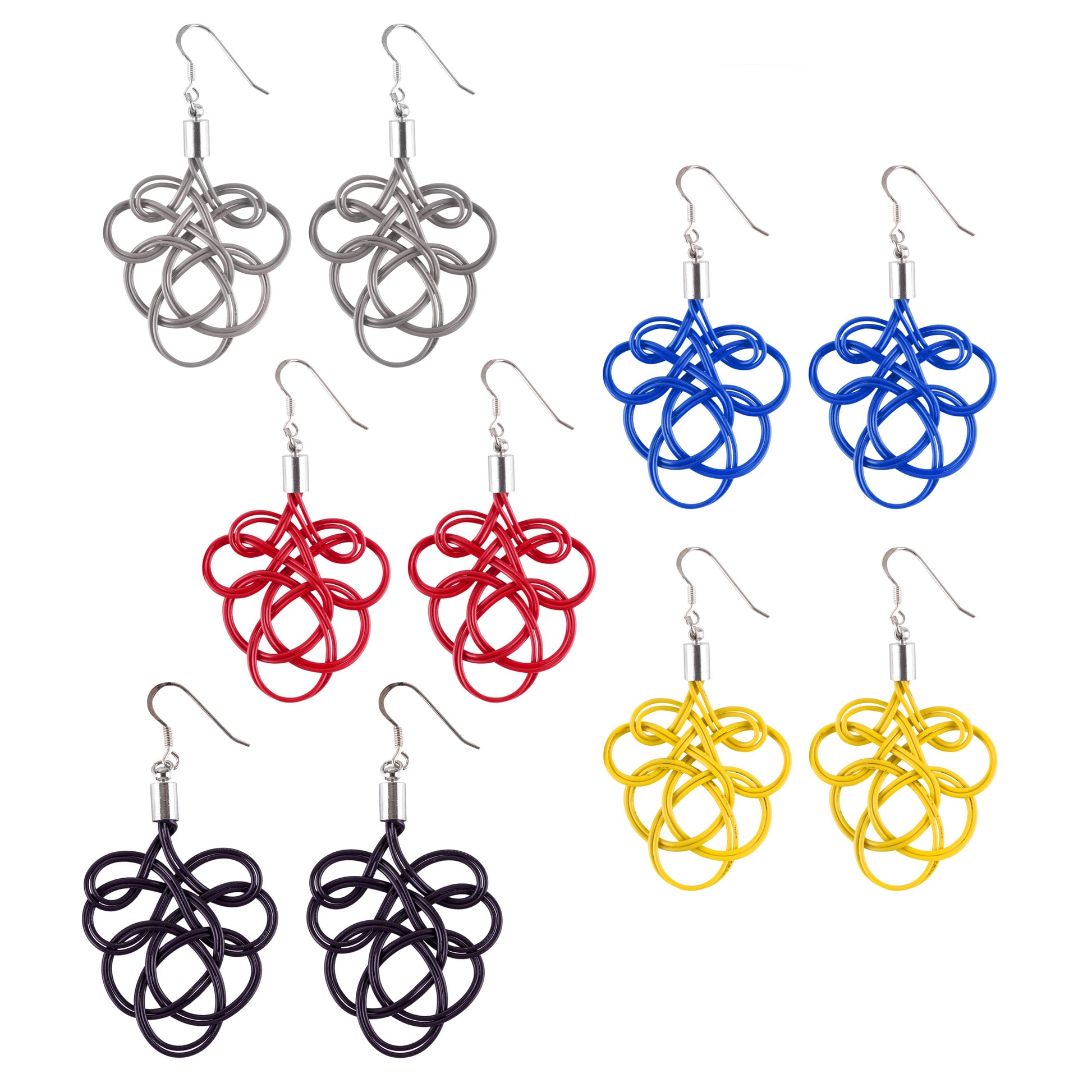 Flamenco Upcycled Electrical Wire Earrings (5 Colours Available)-4