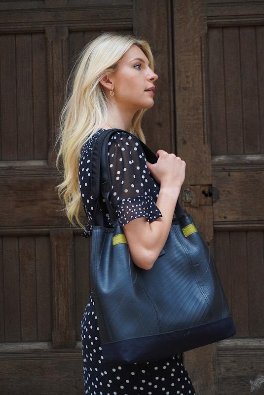 Aster Flower Recycled Wood Gold Earrings-3